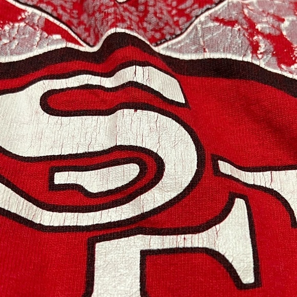 Vintage 90s San Francisco 49ers NFL Football Logo 7 Sports Tee Tshirt - Picture 3 of 8